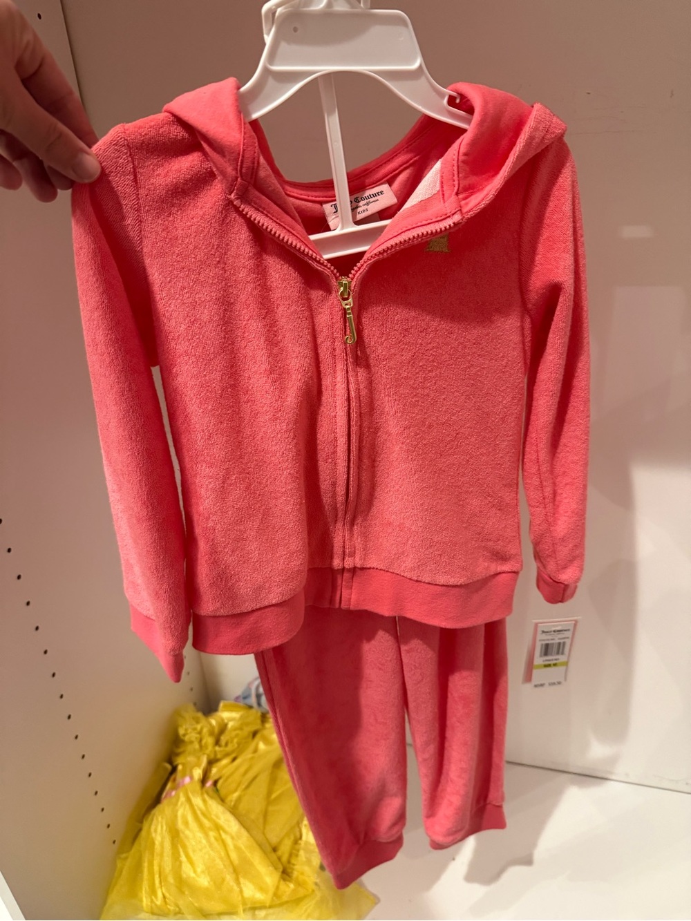 Juicy Couture Coral Pink Hooded Zip Sweatshirt & Joggers Set